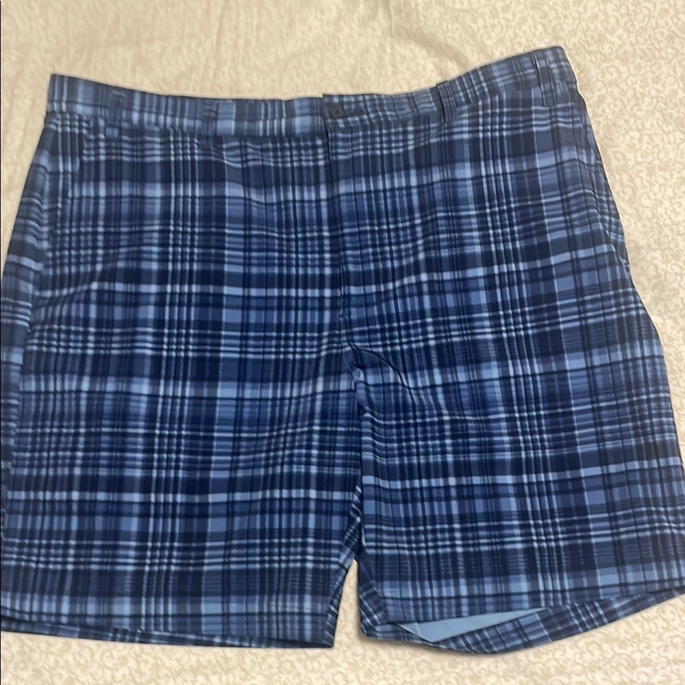 Jack Nicklaus Mens Plaid Golf Shorts 40 Blue Multicolor